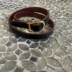 Keep Collective Reversible Black and Brown Leather bravelet with Gold Buckle